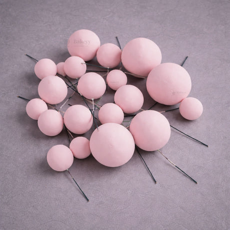 Matte Finish Faux Decorative Balls | Multiple Colors Available | 4 Sizes Assorted | 20 Pcs per Pack | Pack of 1