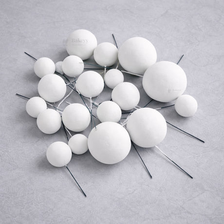 Matte Finish Faux Decorative Balls | Multiple Colors Available | 4 Sizes Assorted | 20 Pcs per Pack | Pack of 1