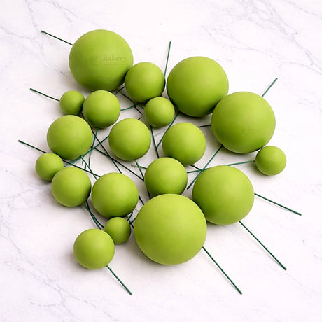 Matte Finish Faux Decorative Balls | Multiple Colors Available | 4 Sizes Assorted | 20 Pcs per Pack | Pack of 1