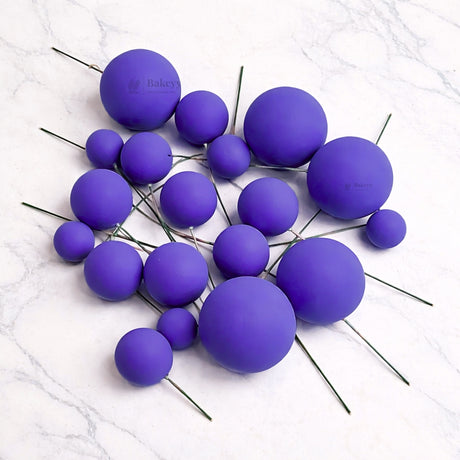 Matte Finish Faux Decorative Balls | Multiple Colors Available | 4 Sizes Assorted | 20 Pcs per Pack | Pack of 1