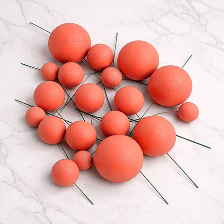 Matte Finish Faux Decorative Balls | Multiple Colors Available | 4 Sizes Assorted | 20 Pcs per Pack | Pack of 1