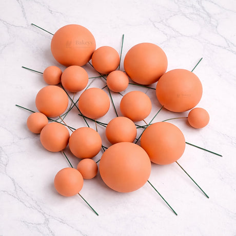 Matte Finish Faux Decorative Balls | Multiple Colors Available | 4 Sizes Assorted | 20 Pcs per Pack | Pack of 1