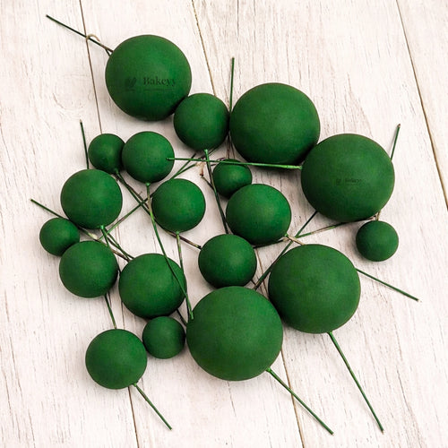 Matte Finish Faux Decorative Balls | Multiple Colors Available | 4 Sizes Assorted | 20 Pcs per Pack | Pack of 1