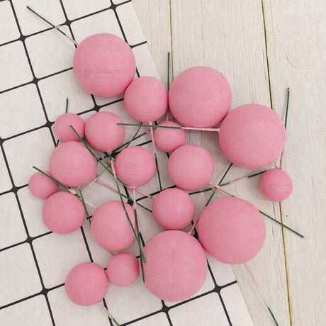 Matte Finish Faux Decorative Balls | Multiple Colors Available | 4 Sizes Assorted | 20 Pcs per Pack | Pack of 1