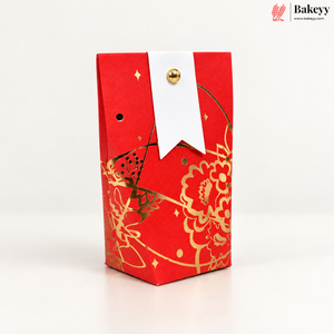 Tall Button Closure Favor Box – 12 x 5.5 x 5 cm | Festive & Diwali Gift Packaging| Pack of 10