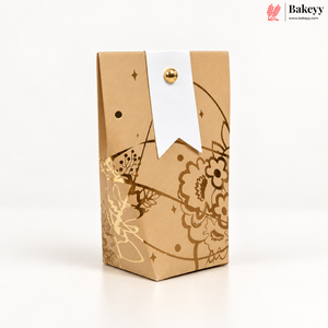 Tall Button Closure Favor Box – 12 x 5.5 x 5 cm | Festive & Diwali Gift Packaging| Pack of 10