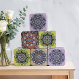 Square Mandala Print Tin Box | Mandala Print | Tin Box