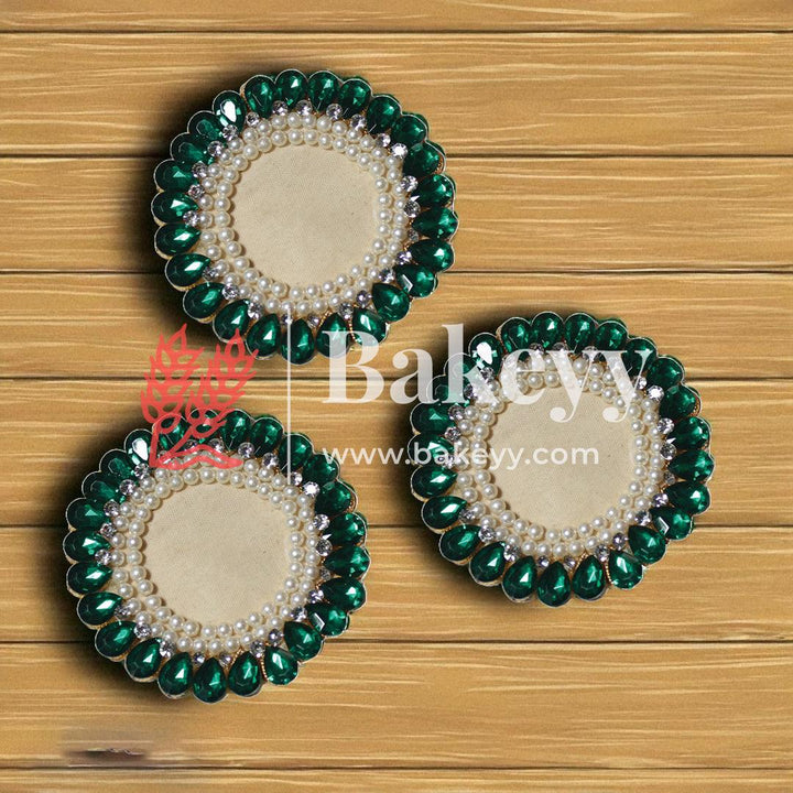 Rangoli Diya Mat |Purple, Green, Pink, Dark Pink, Silver, Golden Color|(pack of 1) - Bakeyy.com - India