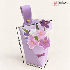 Floral Bouquet Goodie Box with Handle | Pack of 10