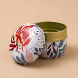 Floral Print Candle Tin Box | Decorative Storage Tin | Pack of 1