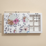 Floral Printed Chocolate Gift Box with Inner Tray | Premium Sleeve Box for Chocolates & Hampers | Multipurpose Box | Pack of 10