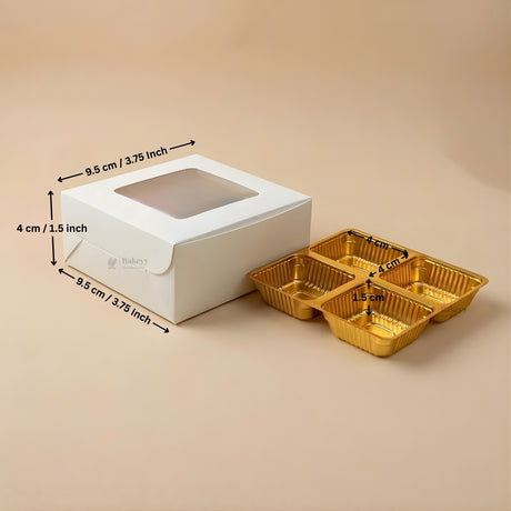 Floral Chocolate Box with Window | 2 Capacity Available | Chocolate Packaging Box | 4 Colors Available | Pack of 100