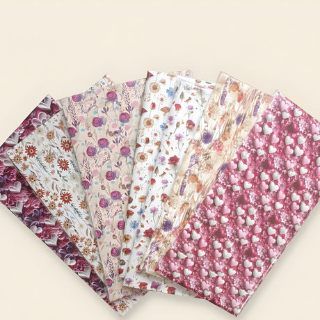 Floral & Heart Print Gift Wrapping Paper Sheets | Premium Decorative Wrapping for Gifting | Pack of 25 per pack