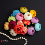 Mini Button Rose Artificial Flowers | Small Craft Flowers | Multi-Color Options | Pack of 50