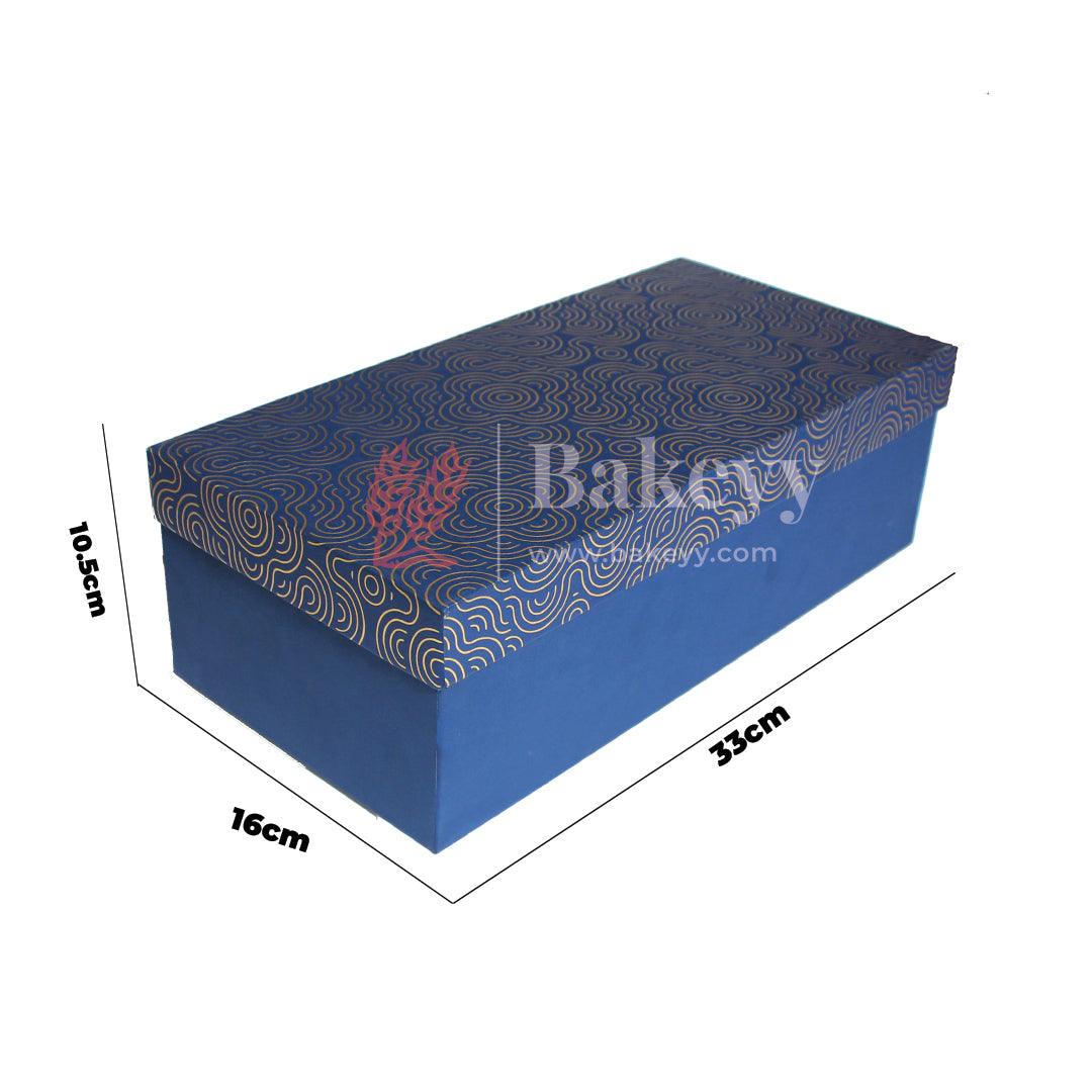 Four Tin Rigid Hamper Box - Bakeyy.com - India - Four Tin Rigid Hamper Box - Blue / Pack Of 1