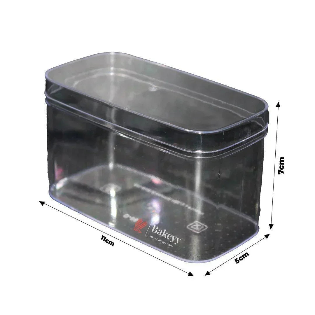 Four Transparent Jar Rigid Hamper Box - Bakeyy.com - India - Four Transparent Jar Rigid Hamper Box - Blue / Pack Of 1