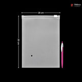 Frosted Zip Pouch with Slider Seal | Transparent Zipper Pouch | Multiple Sizes Availale | Pack of 50
