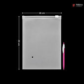 Frosted Zip Pouch with Slider Seal | Transparent Zipper Pouch | Multiple Sizes Availale | Pack of 50