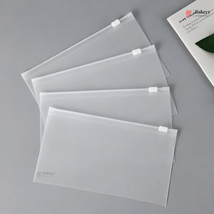 Frosted Zip Pouch with Slider Seal | Transparent Zipper Pouch | Multiple Sizes Availale | Pack of 50
