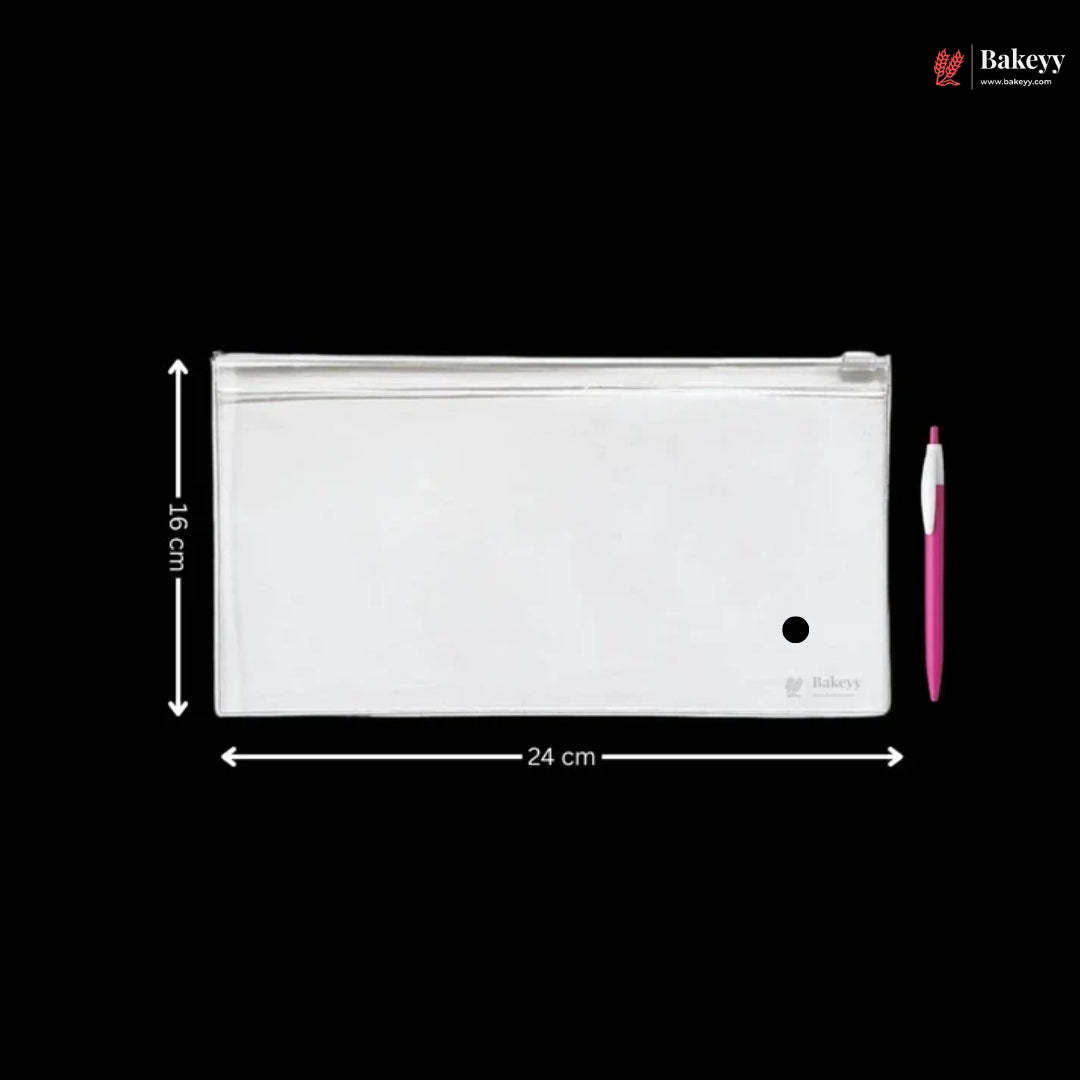 Frosted Zip Pouch with Slider Seal | Transparent Zipper Pouch | Multiple Sizes Availale | Pack of 50