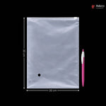 Frosted Zip Pouch with Slider Seal | Transparent Zipper Pouch | Multiple Sizes Availale | Pack of 50