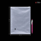 Frosted Zip Pouch with Slider Seal | Transparent Zipper Pouch | Multiple Sizes Availale | Pack of 50