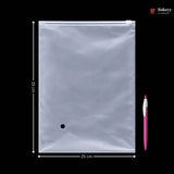 Frosted Zip Pouch with Slider Seal | Transparent Zipper Pouch | Multiple Sizes Availale | Pack of 50