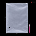 Frosted Zip Pouch with Slider Seal | Transparent Zipper Pouch | Multiple Sizes Availale | Pack of 50