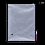 Frosted Zip Pouch with Slider Seal | Transparent Zipper Pouch | Multiple Sizes Availale | Pack of 50