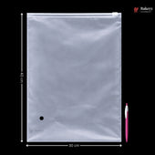 Frosted Zip Pouch with Slider Seal | Transparent Zipper Pouch | Multiple Sizes Availale | Pack of 50