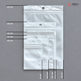 Full Window White Ziplock Pouch with Hang Hole | Pack of 100
