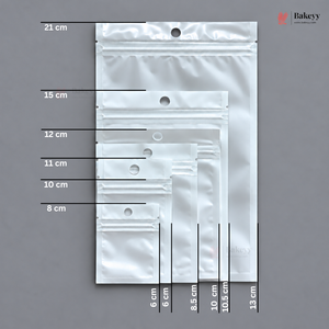 Full Window White Ziplock Pouch with Hang Hole | Pack of 100