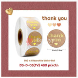 Thank You Stickers| Round Thank You Adhesive Sticker for Small Business Wedding Supplies Packing Stickers Gift Wrap | Thank You Stickers Golden| - Bakeyy.com - India - Thank You Stickers| Round Thank You Adhesive Sticker for Small Business Wedding Supplies Packing Stickers Gift Wrap | Thank You Stickers Golden| - Default Title