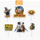 Games Theme Paper Cake Toppers | Gamer Decorations | Video Game Inspired Cake Toppers | Pack of 6