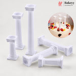 Cake Supporting Pillars | Roman Column Cake Stand Supports | Pillar Dowel Rods | Pack of 4