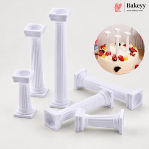 Cake Supporting Pillars | Roman Column Cake Stand Supports | Pillar Dowel Rods | Pack of 4