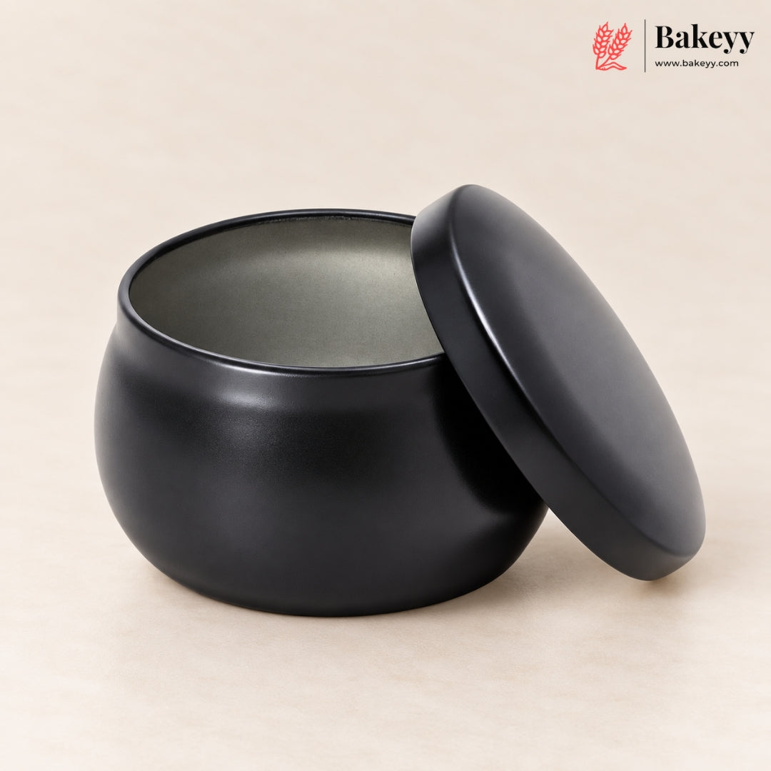 Faded Black Matka Candle Tin Box | Empty Decorative Tin Box | Chocolate Box | Candy Box | Gift Box | Pack Of 12