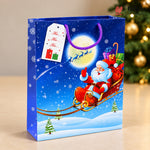 Festive Snowflake Christmas Gift Paper Bag | Pack of 12 | Return Gift Bag|(32x26x9cm)