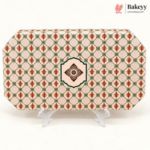 Embossed Printed Sweet Box with Golden Cavity | 4 Designs | Pack of 1