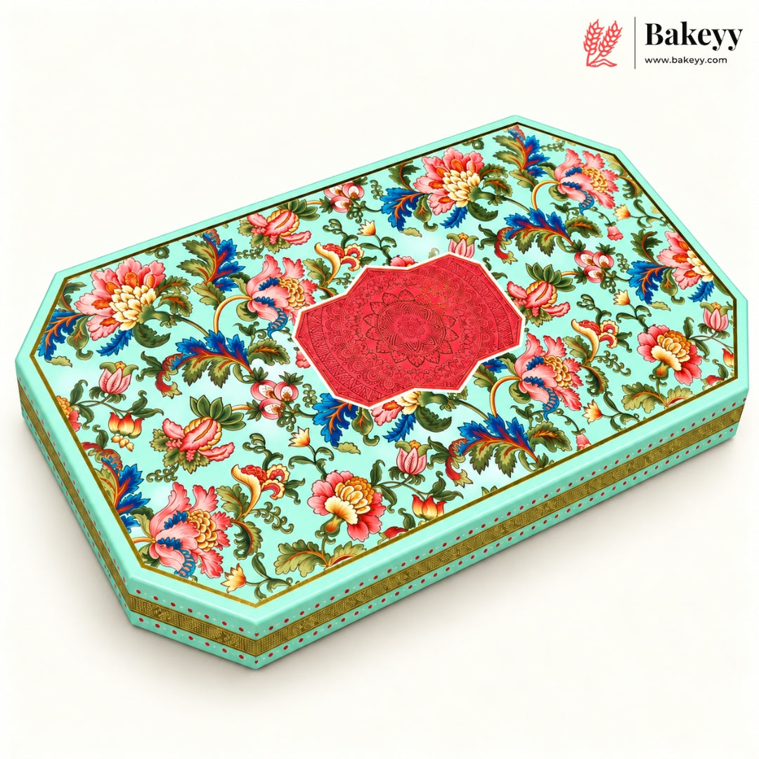 Embossed Printed Sweet Box with Golden Cavity | 4 Designs | Pack of 1