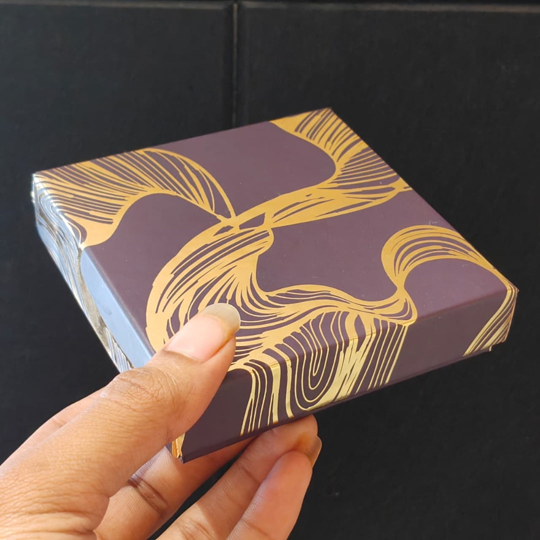 Printed Chocolate Box with Cavity Insert  | 2 Designs | Pack of 1