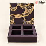 Printed Chocolate Box with Cavity Insert  | 2 Designs | Pack of 1