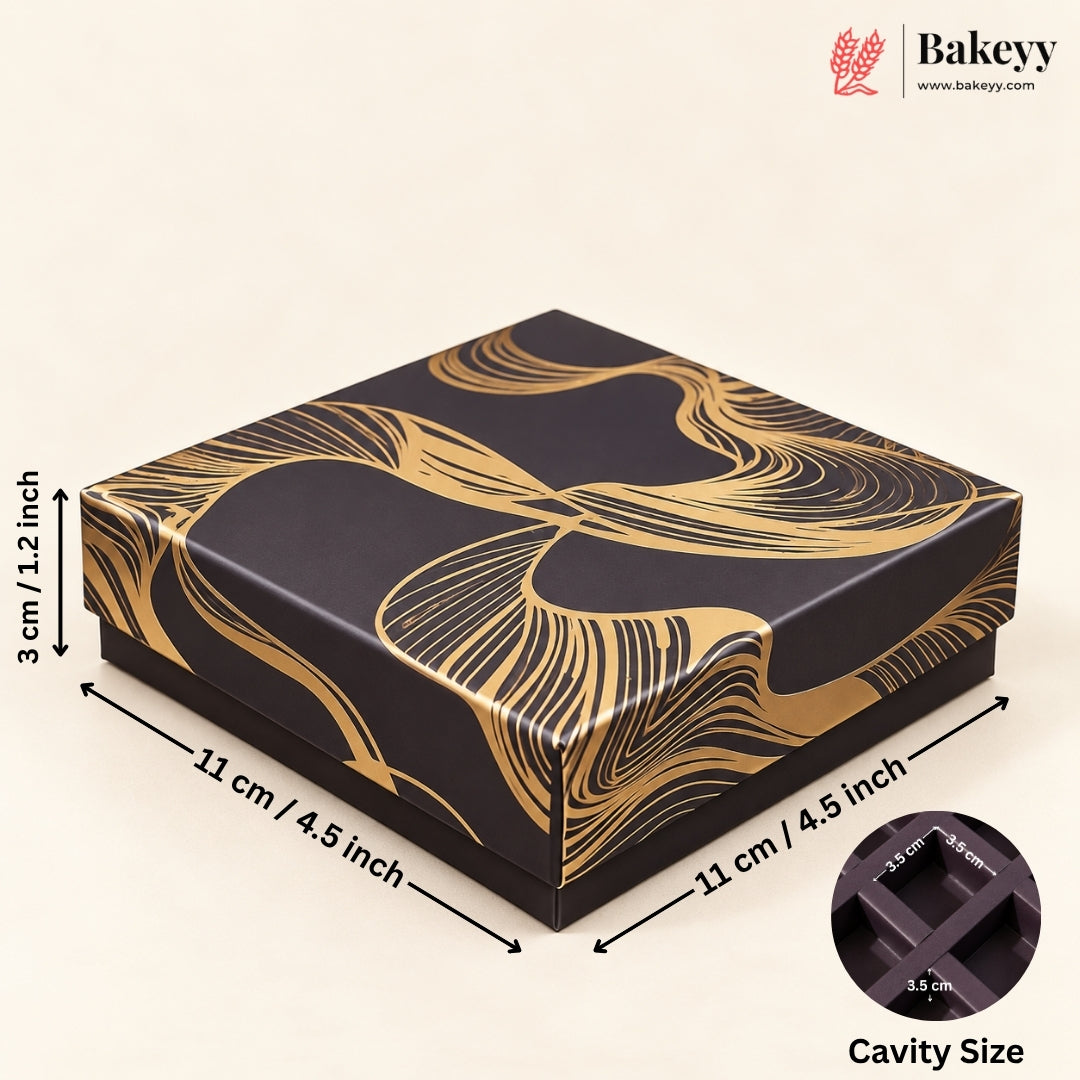 Printed Chocolate Box with Cavity Insert  | 2 Designs | Pack of 1