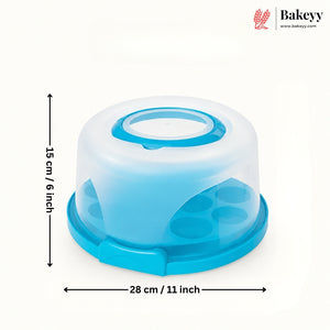 13 Cavity Round Cupcake Carrier with Lock Lid – Ideal for Gifting, Travel & Storage