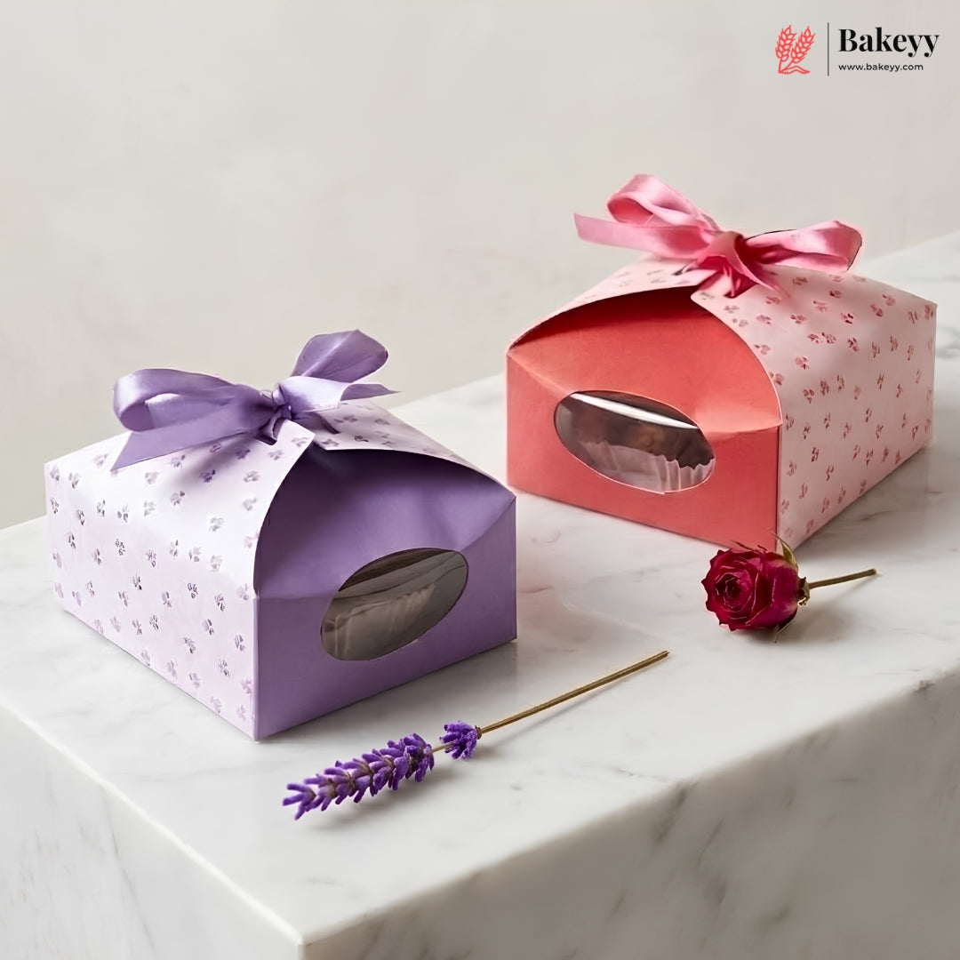 Gift Box | Pack Of 10 | Chocolate Packing Box | Return Gift Box | Red and Lavender colour | Big