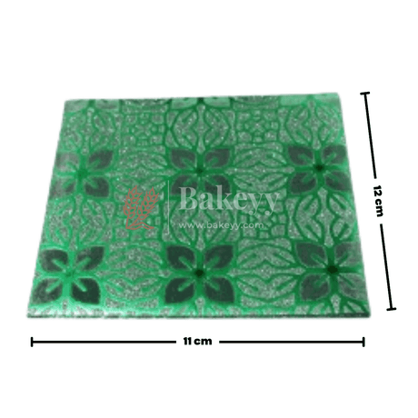 Glitter Matte Chocolate Wrappers | Green Colour | Pack of 80 | - Bakeyy.com - India - Glitter Matte Chocolate Wrappers | Green Colour | Pack of 80 | - Default Title