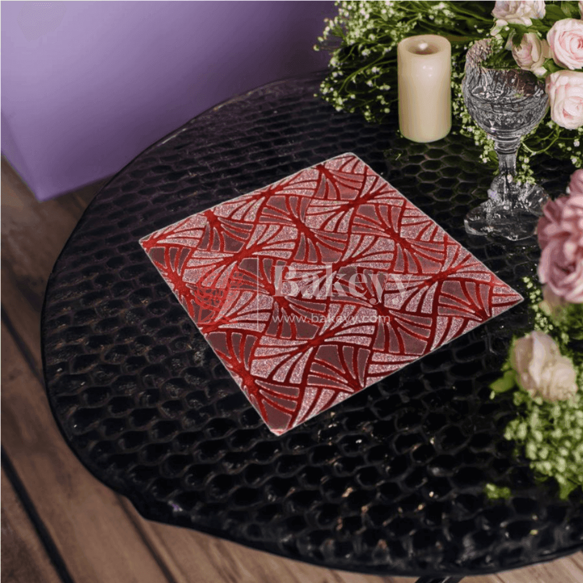 Glitter Matte Chocolate Wrappers | Red Colour | Pack of 80 | - Bakeyy.com - India - Glitter Matte Chocolate Wrappers | Red Colour | Pack of 80 | - Default Title