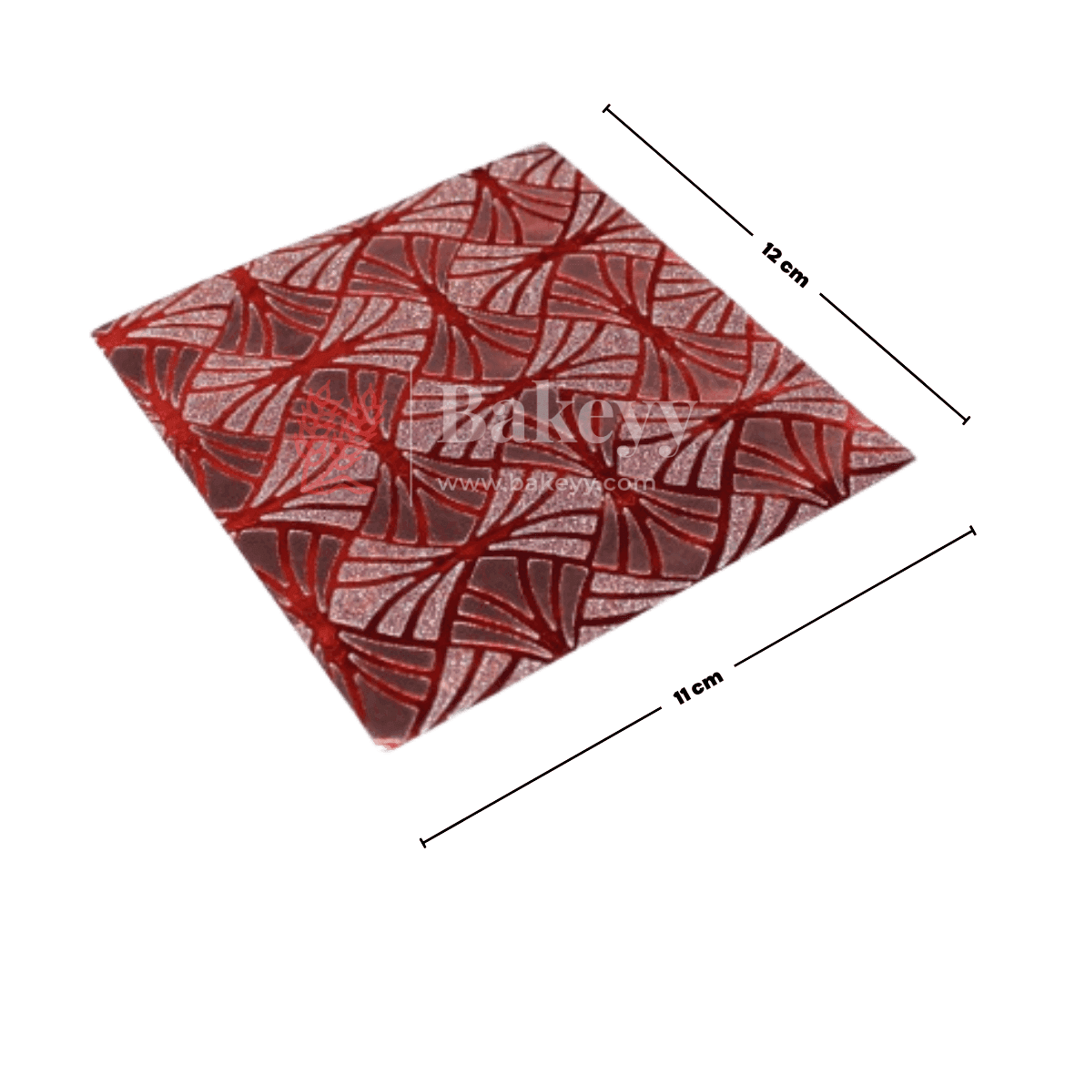 Glitter Matte Chocolate Wrappers | Red Colour | Pack of 80 | - Bakeyy.com - India - Glitter Matte Chocolate Wrappers | Red Colour | Pack of 80 | - Default Title