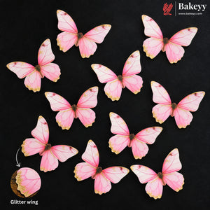 Vein Wing Butterfly Cake Topper For Cake Decoration | 10 Butterfly Per Pack | Pack of 1