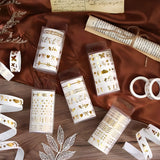 Gold Foil Decorative Washi Tape Set | Cake Decoration | 5 Pieces per Pack | Pack of 1